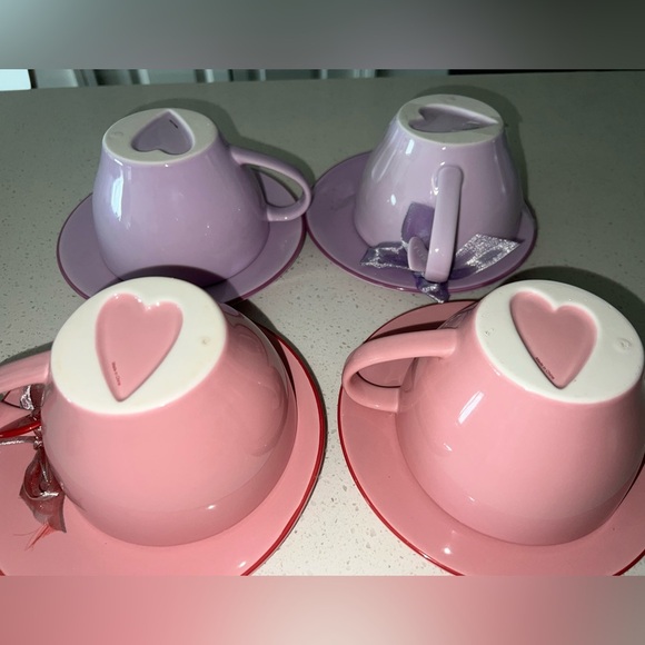 STARBUCKS 2006 Pink Heart Coffee/Tea Cup w/Saucer Plate “Love” set. - Picture 8 of 8